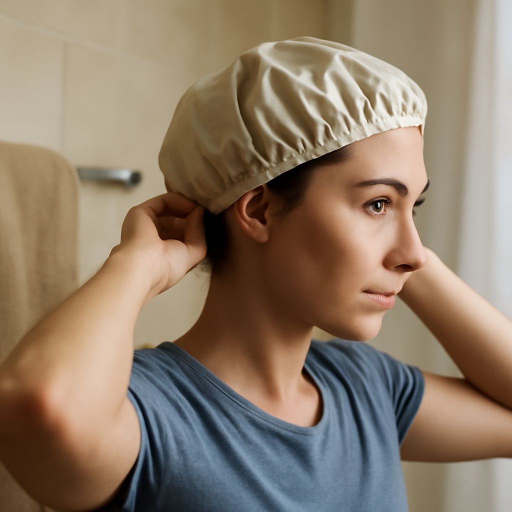 Shower cap blog exploring tapas niyama and yoga tapas